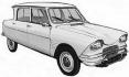 Lécheurs verticaux des vitres avant et arrière adaptables 2ème génération à partir de 1965/66 Citroën Ami 6